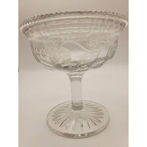 Antique Strawberry & Checkerboard Compote